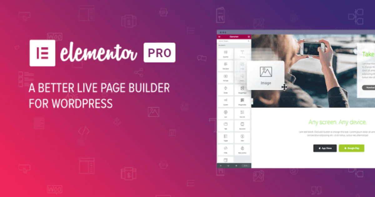 Elementor PRO - WordPress Page Builder + 1500 комплектов шаблонов Elementor Premium