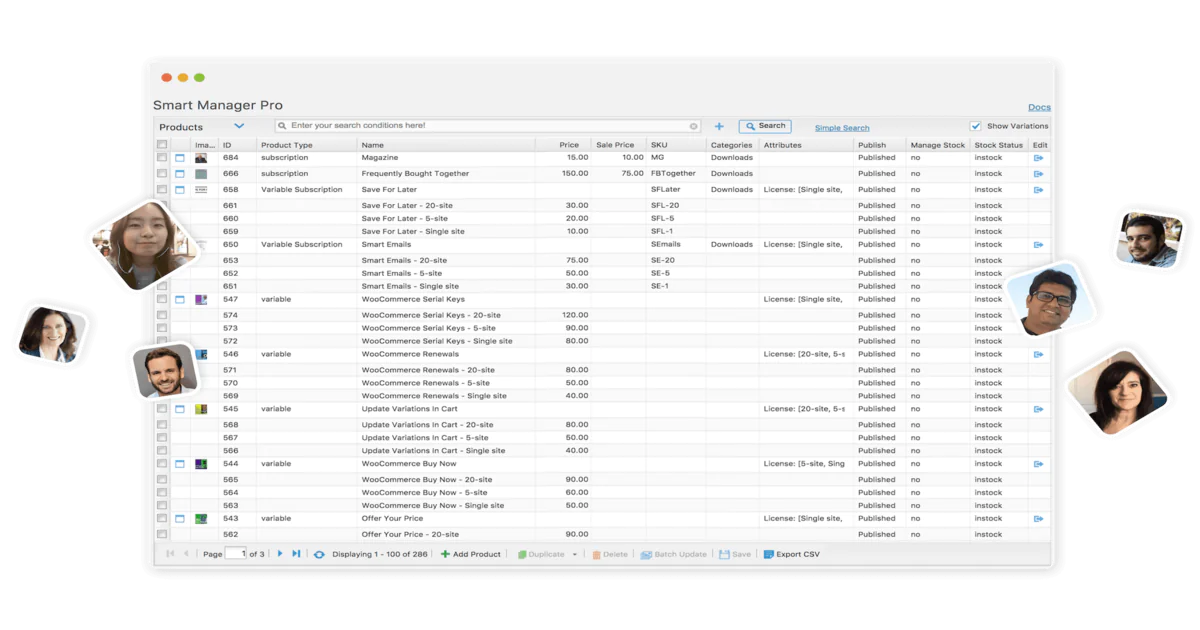 Smart Manager PRO — массовое редактирование, управление запасами для WooCommerce