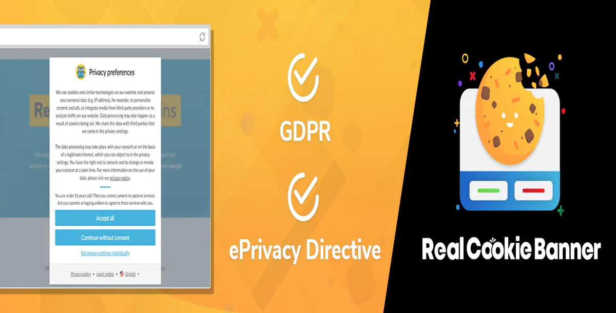 Real Cookie Banner - настоящий баннер cookie