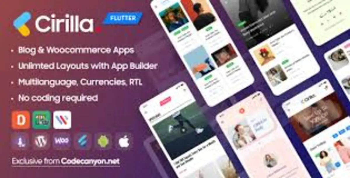 Cirilla — многофункциональное приложение Flutter для Wordpress и Woocommerce