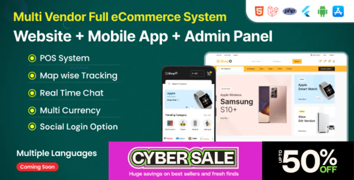 Shopo eCommerce — приложение Flutter для электронной коммерции от разных поставщиков
