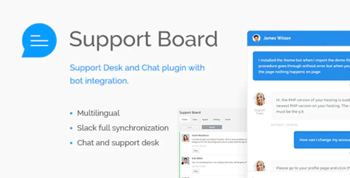 Support Board - плагин чата WordPress - чат и поддержка