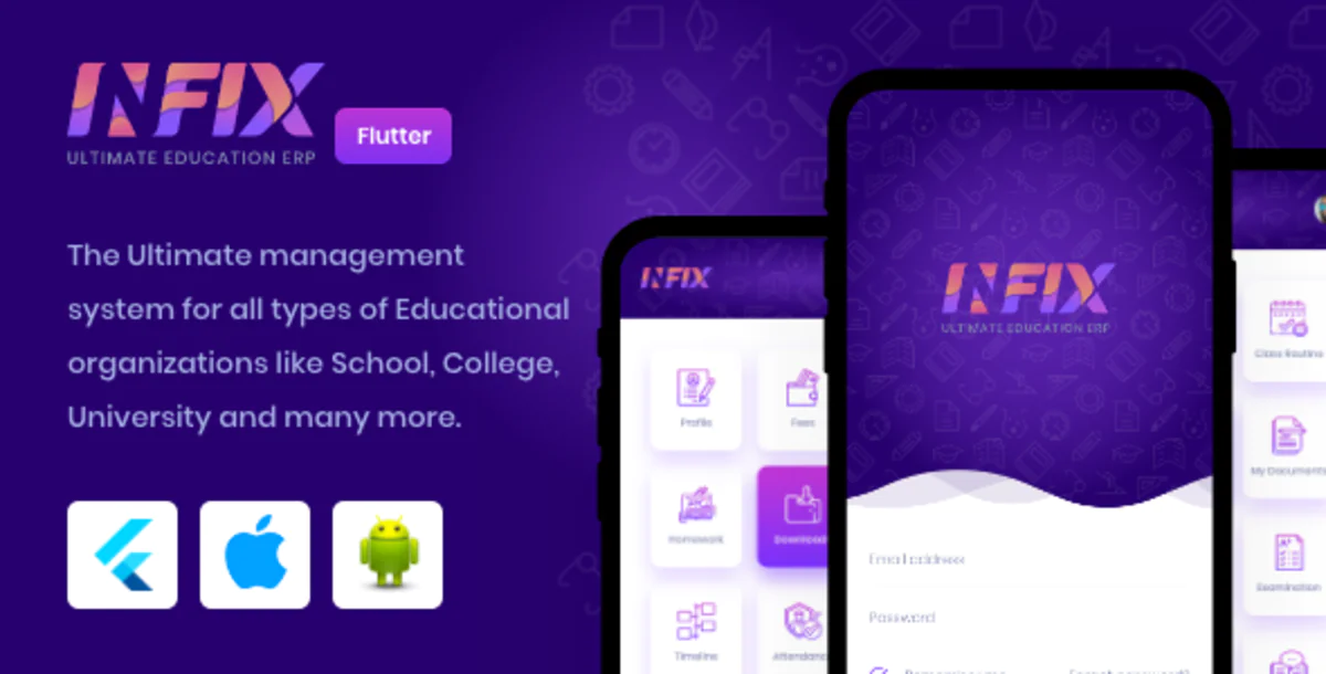 InfixEdu — Flutter с открытым исходным кодом для Android и iOS