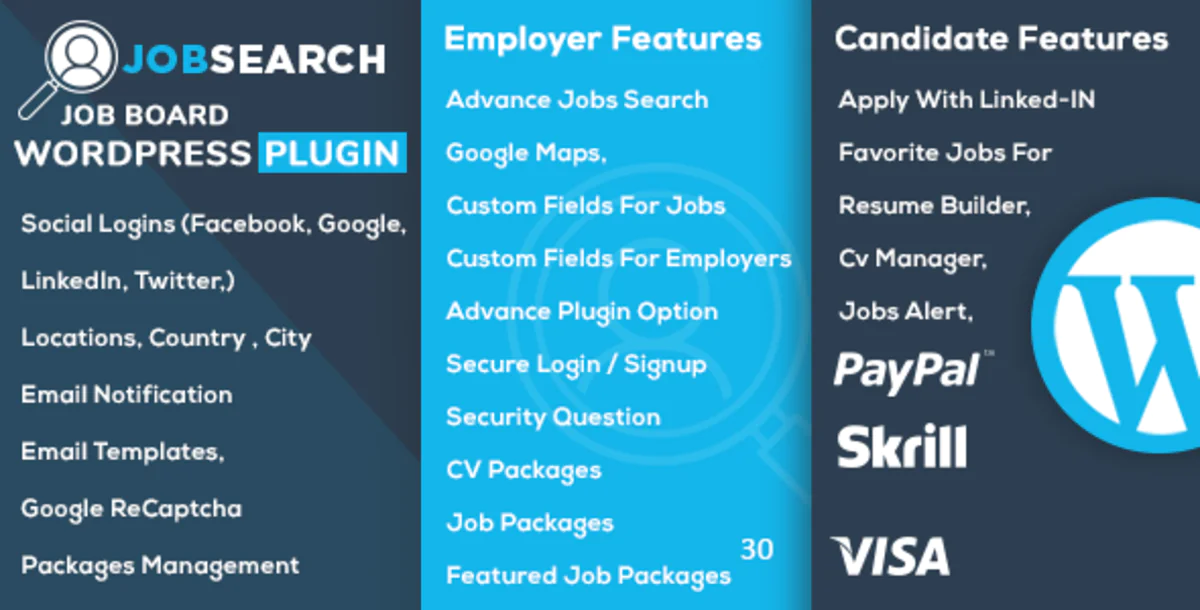 JobSearch - плагин WordPress для доски объявлений WP