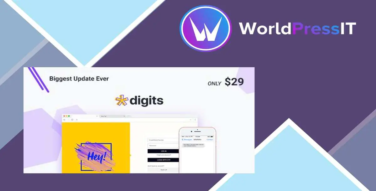 Digits - регистрация и вход в WordPress для мобильных номеров