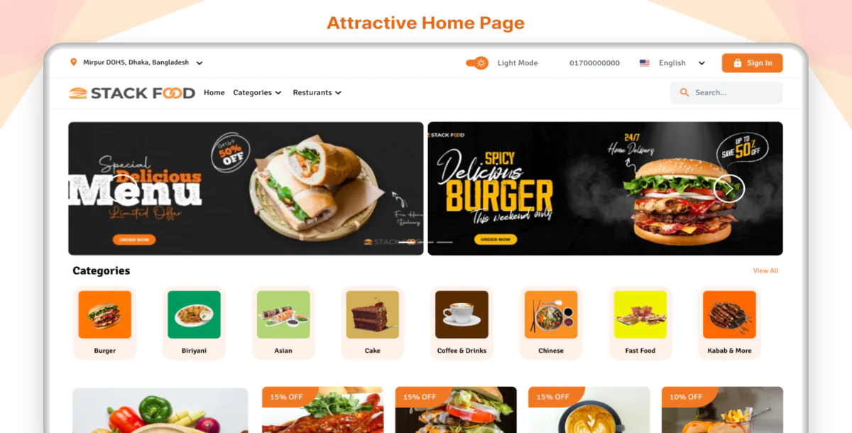 StackFood - React User Website
