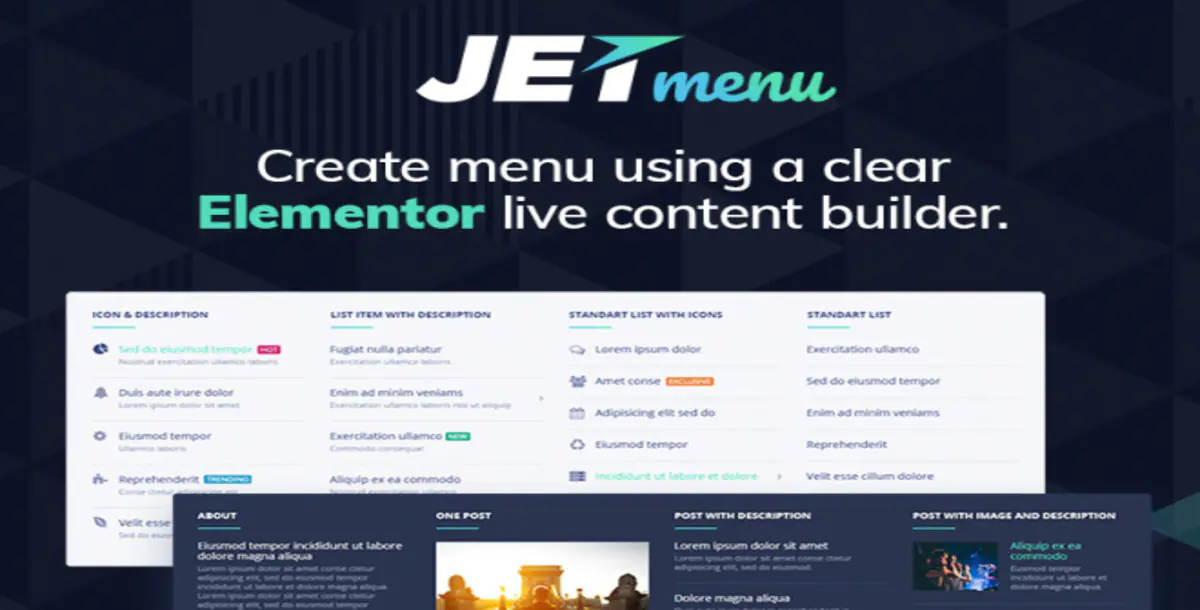 JetMenu — мегаменю для Elementor Page Builder